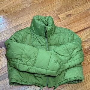 SHEIN Green Puffer Jacket